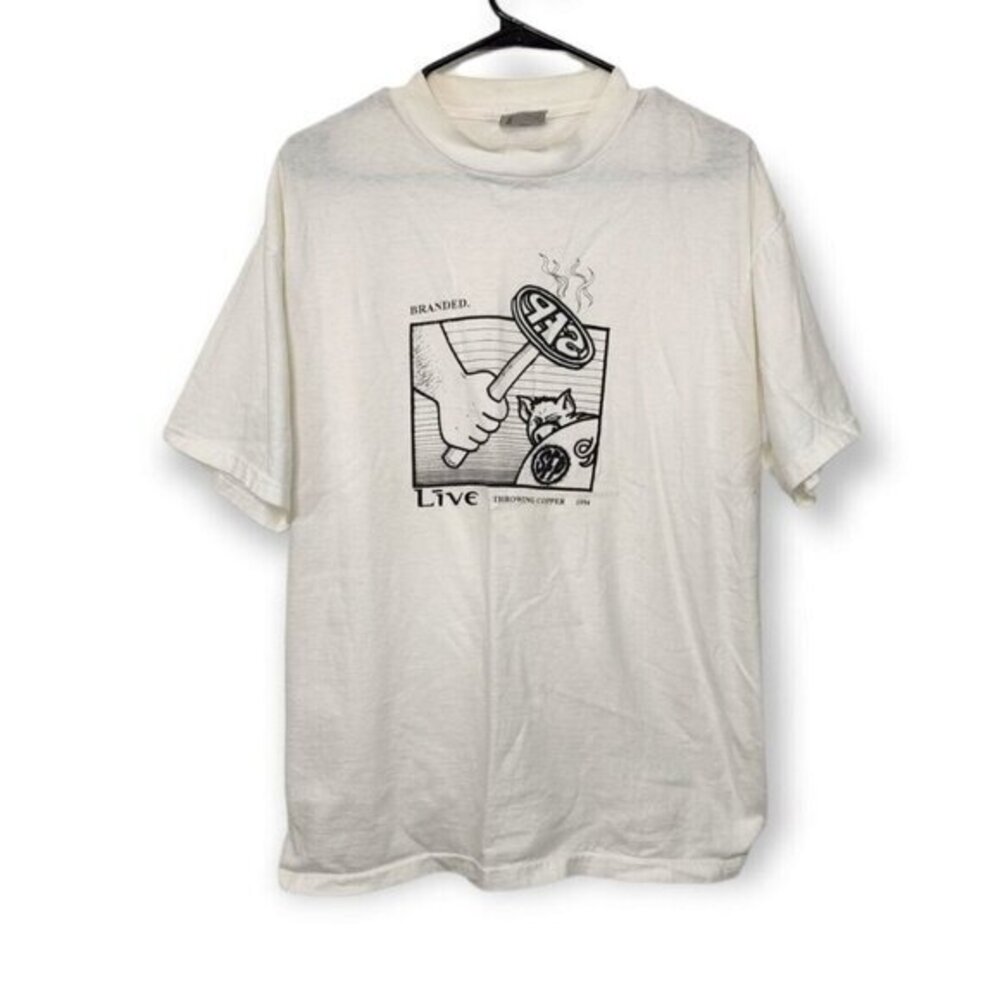 Vintage Live Throwing Copper 1994 Branded SFP T Shirt RARE Mens‎ XL